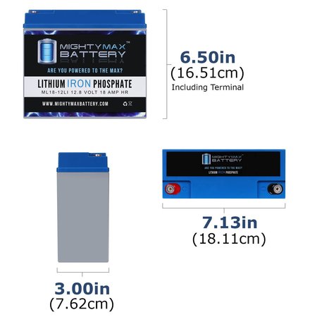 Mighty Max Battery 12V 18AH Lithium Battery Replaces Dual-Lite 12896 Emergency Lighting MAX3918503